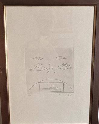 Virgilio Guidi litografia originale-Venezia/Marina