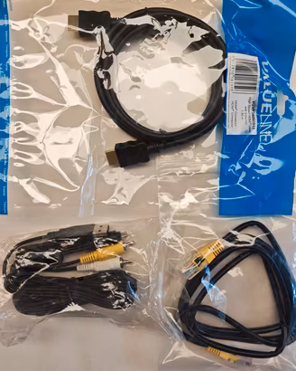 Lotto 3 cavi nuovi: HDMI , ethernet, RCA/usb
