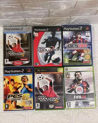 Lotto giochi calcio PES e FIFA PS2 Xbox
