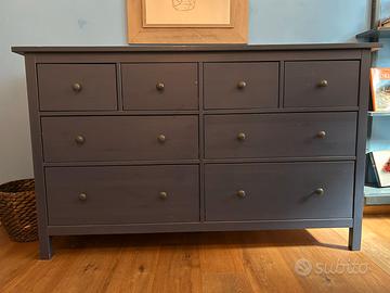Cassettiera in legno blu
