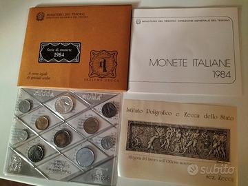 Divisionale Italia 1984 con lire 500 argento 