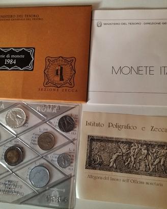 Divisionale Italia 1984 con lire 500 argento 