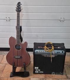 chitarra Ibanez preamplificata con ampli