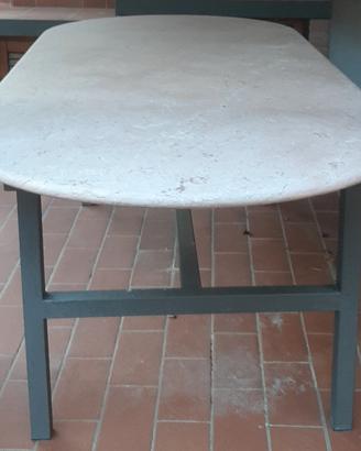 Tavolo in marmo rosa 