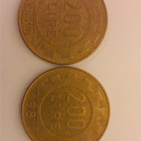 Monete 200 Lire "Lavoro" - Annate 1980/81/95