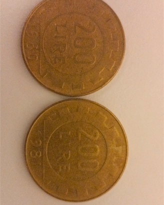 Monete 200 Lire "Lavoro" - Annate 1980/81/95