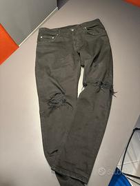 Jeans Dondup nero strappato tg33