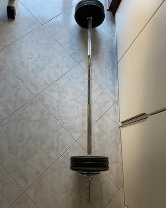 Kit bilanciere e 6 pesi da 5 kg