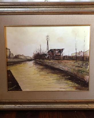 Scorcio sul Naviglio Silvano Samperi olio e mista