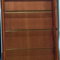 Bacheca vetrinetta da parete in legno