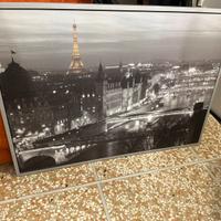 Quadro stampa città di Parigi 140x100