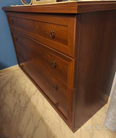 Comò noce  4 cassetti 
