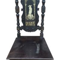 Sedia Ebanizzata Intarsiata Lombarda XIX sec.