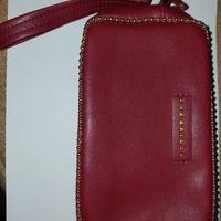 Pochette in pelle bordeaux  The Bridge