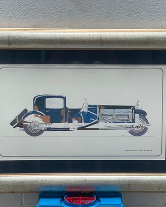 Stampe Bugatti vintage Alain Clément incorniciate