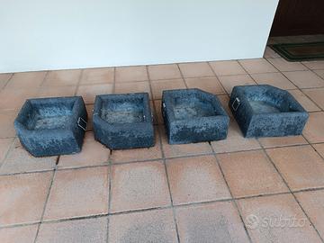 vaso base per ombrellone in cemento 