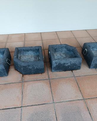 vaso base per ombrellone in cemento 