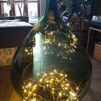 Damigiane d'epoca artigianali in vetro 28 e 54 lt