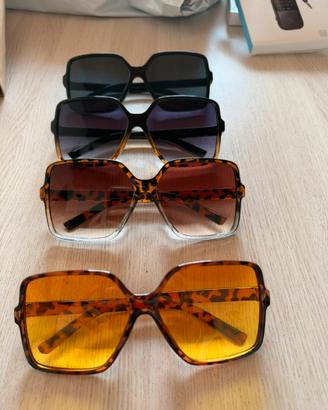 Nuovi con etichetta Set di 4 occhiali da sole