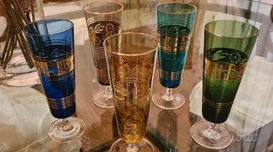 Calici vintage in vetro di Murano