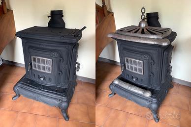 STUFA A LEGNA IN GHISA PARLOR - STILE VINTAGE