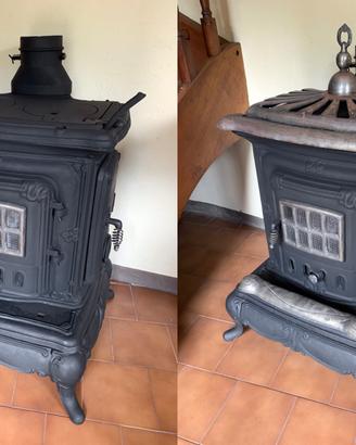 STUFA A LEGNA IN GHISA PARLOR - STILE VINTAGE