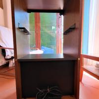 mobile hi fi anni settanta con rotelle