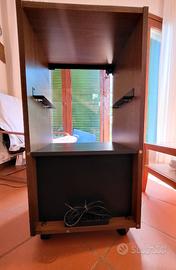 mobile hi fi anni settanta con rotelle