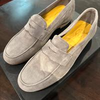 Mocassini da uomo color alluminio