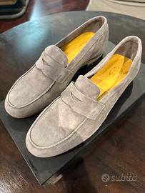 Mocassini da uomo color alluminio