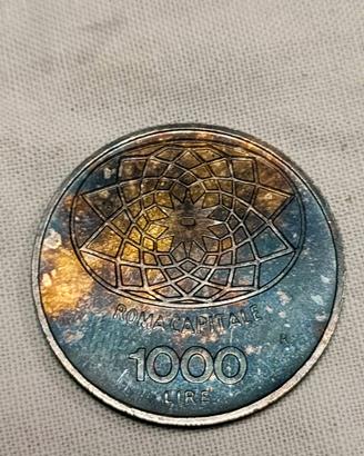Moneta in argento 100 lire Roma Capitale