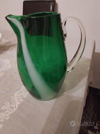 brocca  vetro vintage da collezione 