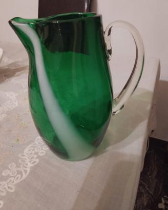 brocca  vetro vintage da collezione 