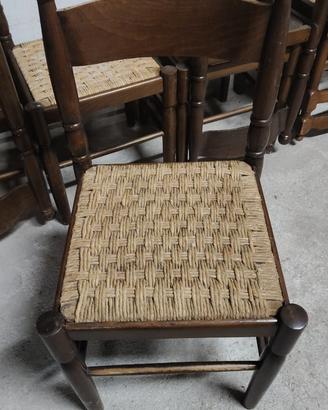 Sedie legno impagliate