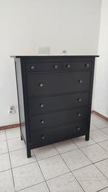 HEMNES Cassettiera Ikea con 6 cassetti nero