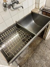 Lavatoio Industriale Inox Doppia Vasca - Super Rob