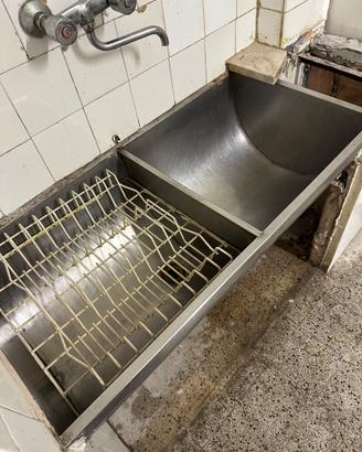 Lavatoio Industriale Inox Doppia Vasca - Super Rob