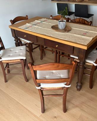 Tavolo + 6 sedie - Legno Noce