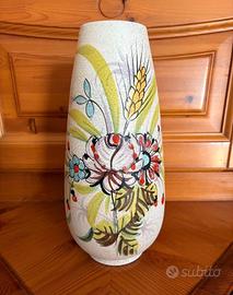 Vaso Vintage in Terracotta Dipinto a Mano