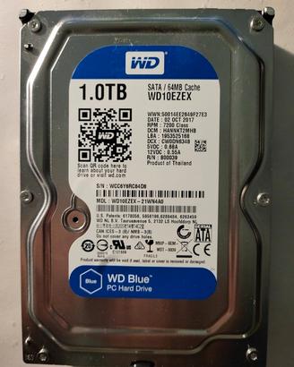 Hard Disk 3,5" SATA Western Digital WD10EZEX 1 TB