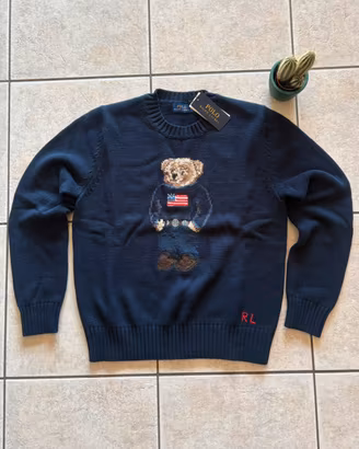 Pullover Polo Ralph Lauren Blu Taglia S - orsetto