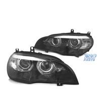 FARI XENON BMW X5 E70 07-10 ANGEL EYES 3D NERO