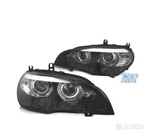 FARI XENON BMW X5 E70 07-10 ANGEL EYES 3D NERO