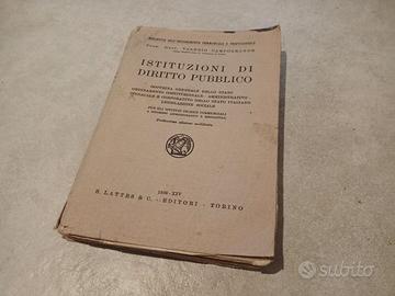 Libro Istituzioni di Diritto Pubblico 1936 XIV