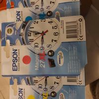 9 cartucce epson 27 xl nero e colore