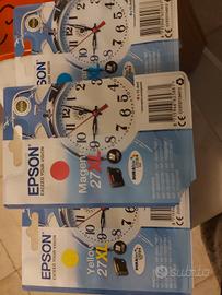 9 cartucce epson 27 xl nero e colore