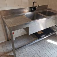 lavandino due vasche con doccetta