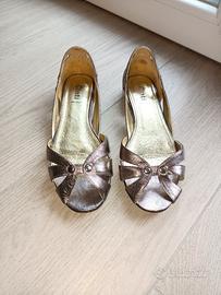 Sandali in vera pelle dorata scura donna 37