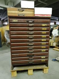 Cassettiera stile Industriale-Tipografica - comple