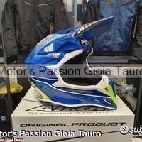 AIROH Casco Cross Wraap Mood Blue Motor's Passio